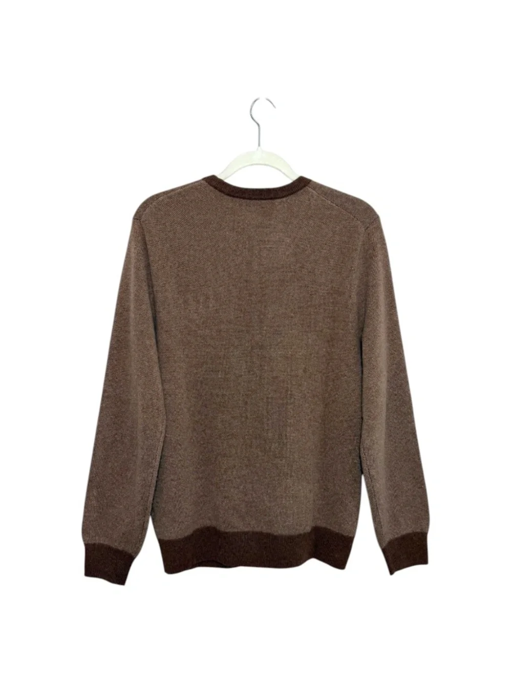 NWT J. Crew Men's Bird's Eye Cashmere Sweater in H. Oak Camel Size M